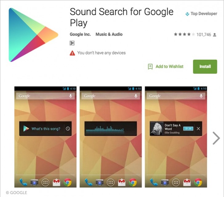 Google Audio Search: simile all'applicazione Shazam, con questo strumento potrete conoscere il titolo di una canzone che state ascoltando.
