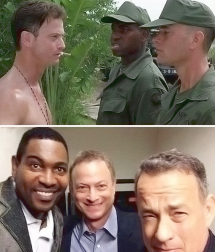 Gary Sinise e Maykelti Williamson, compagni di Tom Hanks sul set di Forrest Gump