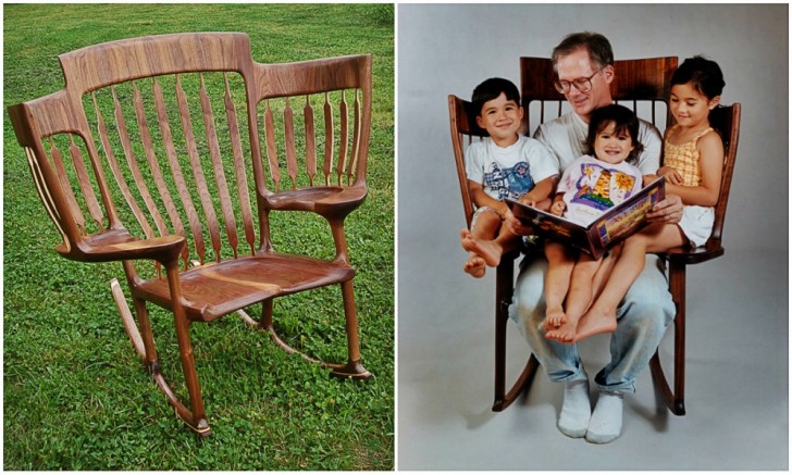 2. Quando è nato il suo terzo figlio, Hal Taylor trovava scomodo leggere le favole ai suoi bambini su una sedia normale. Ecco la soluzione!
