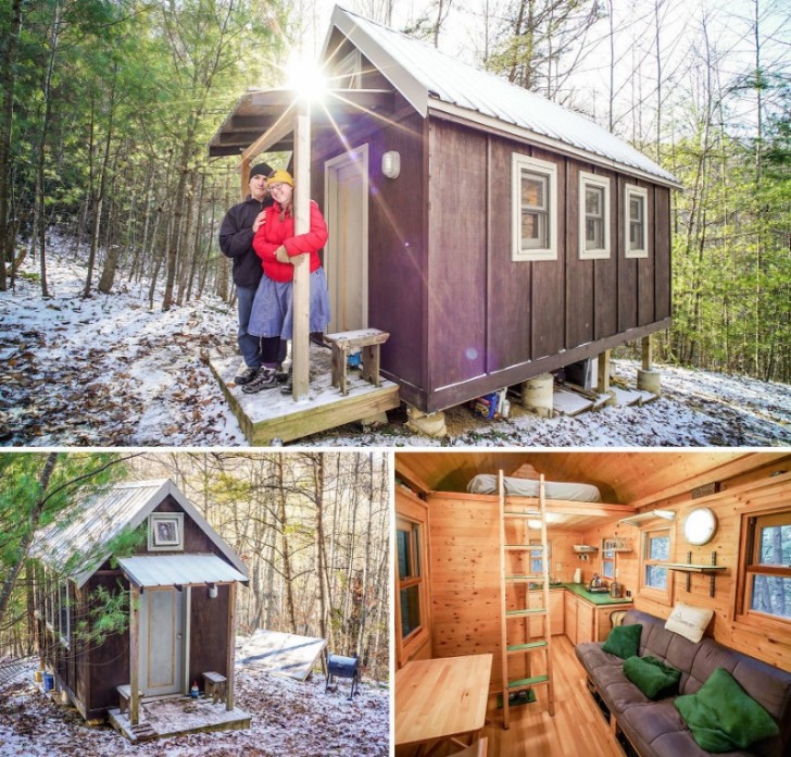 Laura e Matt vivono tra le montagne del North Carolina, dividendo 11 mq. Quando si dice due cuori e una capanna!