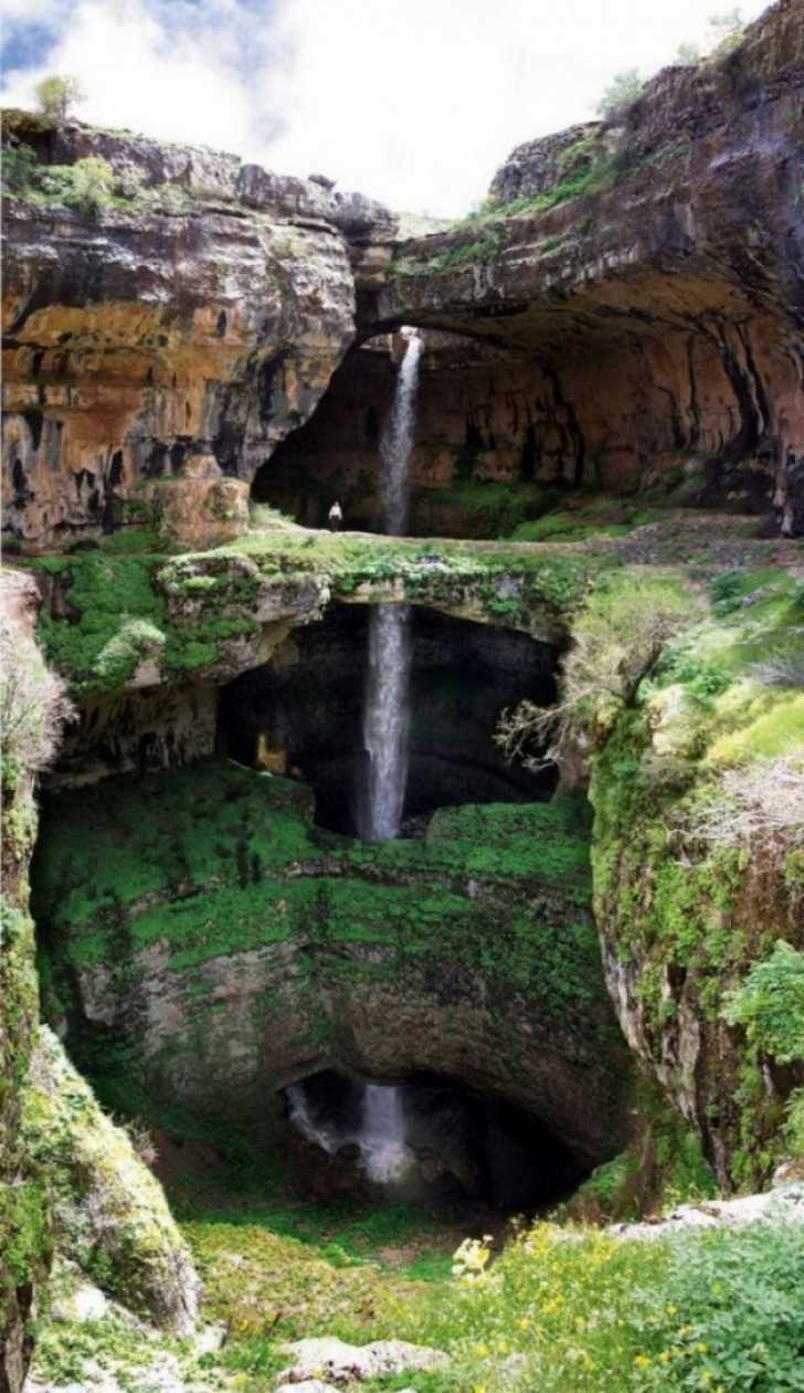 Le cascate di Baatara Gorge, in Libano.