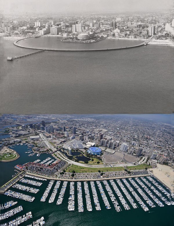 Long Beach California, USA. 1953 et 2009