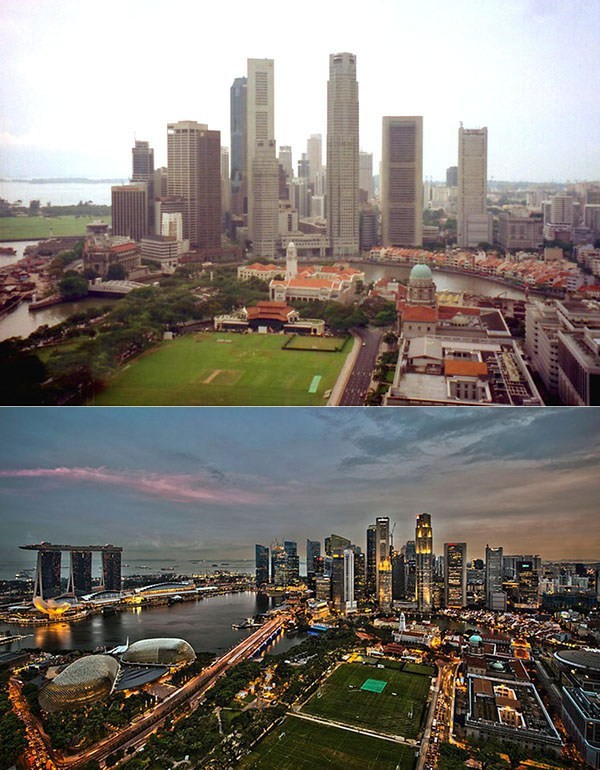 Singapour, 1990 et aujourd'hui