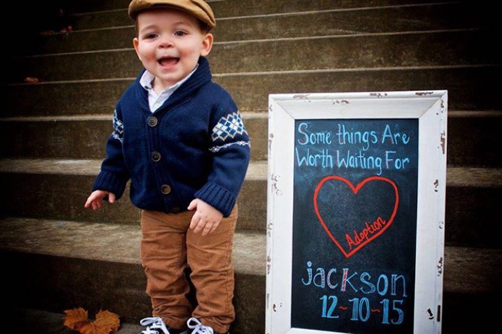 "Per alcune cose vale la pena aspettare". Jackson è stato adottato il 12 Ottobre 2015.