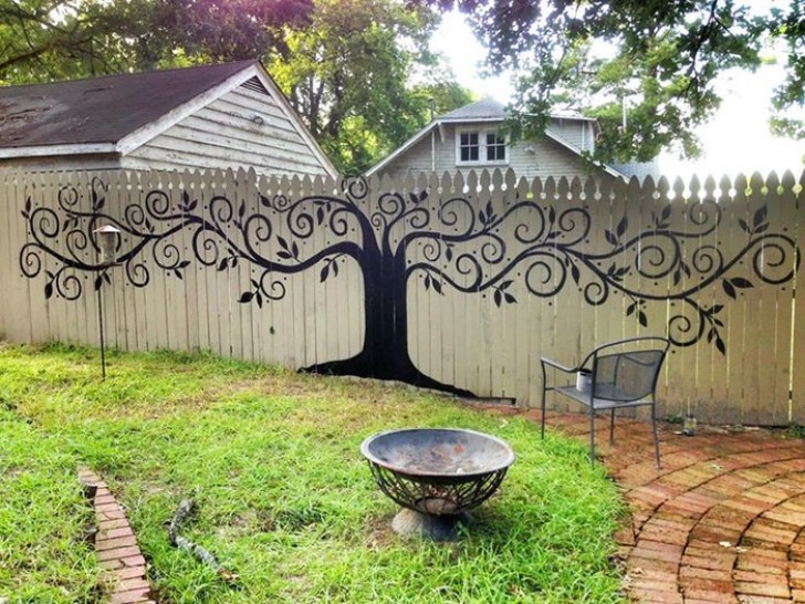 # 3. Un arbre stylisé comme peinture murale