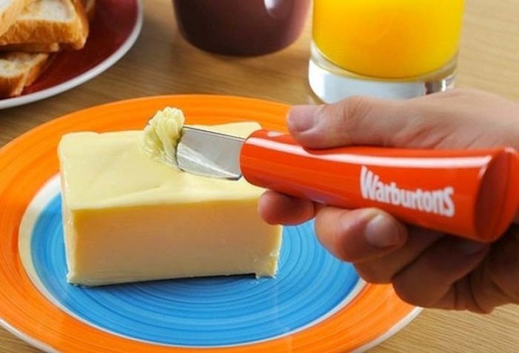 Ein sich selbst erwärmendes Messer für Butter.