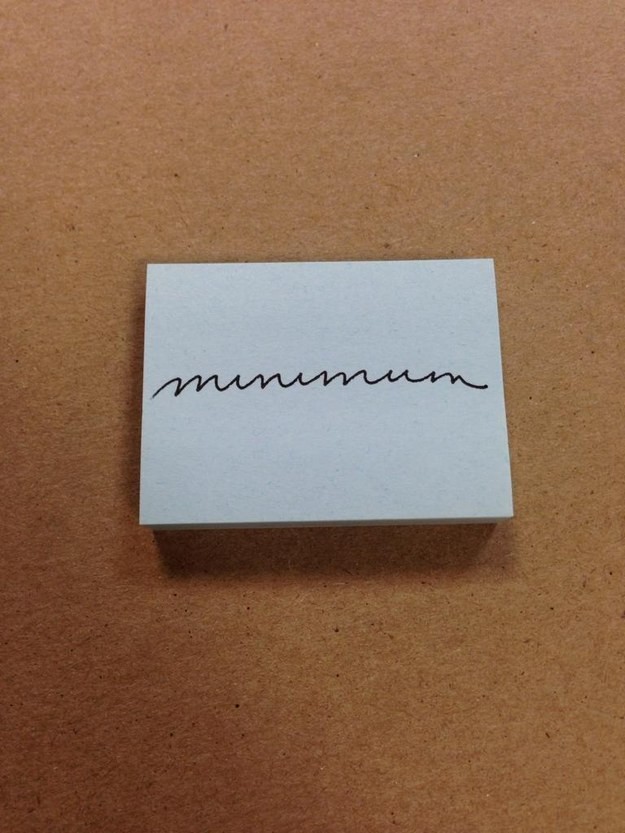 #4. Sapevate che la parola "minimum" fosse così bella?