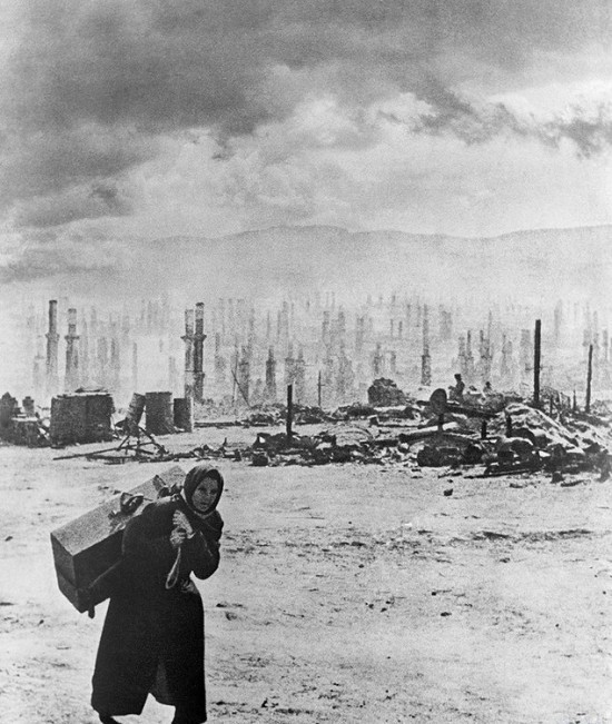 Murmansk nach der Bombardierung (1942).