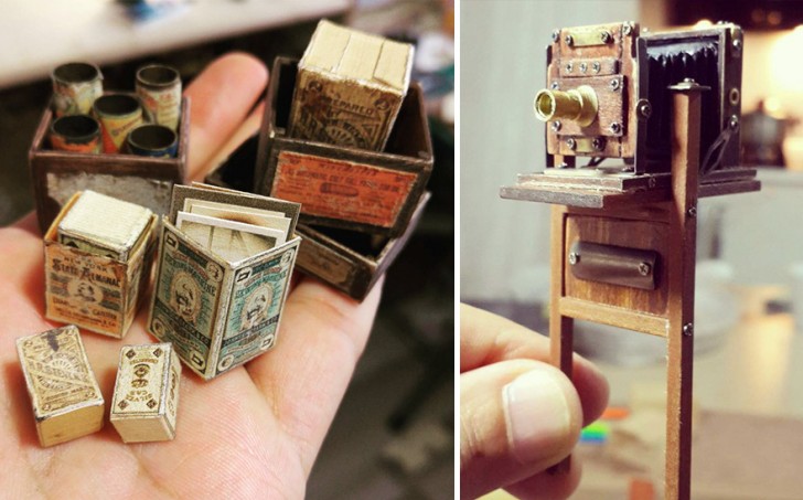 Decide di ricreare uno studio fotografico del 1900 in miniatura: il risultato supera l'immaginazione - 11