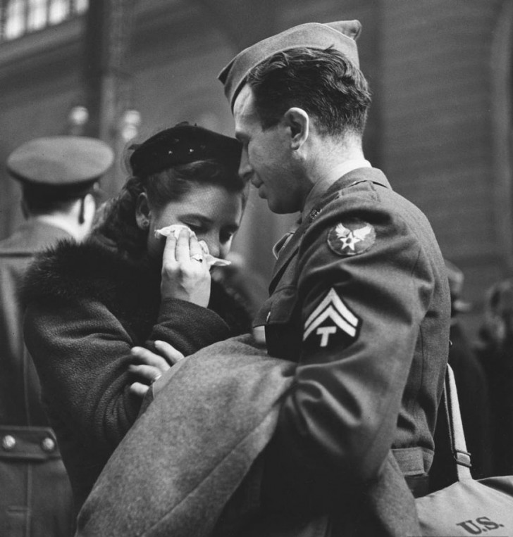 Salutation avant le départ à la gare de New York, 1943