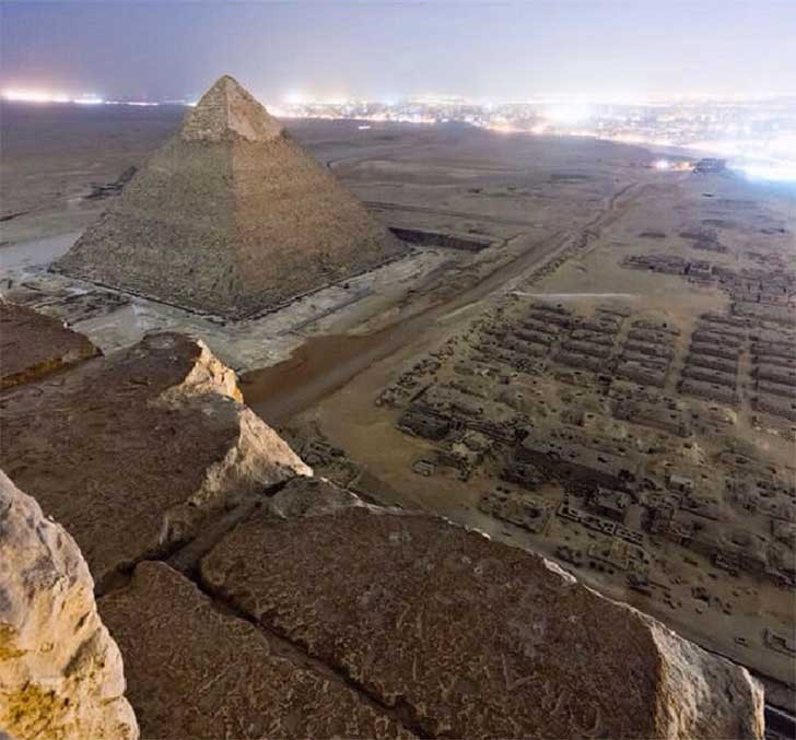 Pyramides de Giza en Egypte.