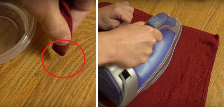 If you have a wooden table or a parquet floor you can make repairs with this trick. First, you must fill the groove in the wood with a few drops of water, cover it with a towel and pass a hot iron over the towel.