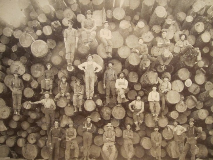 Holzfäller, 1900.