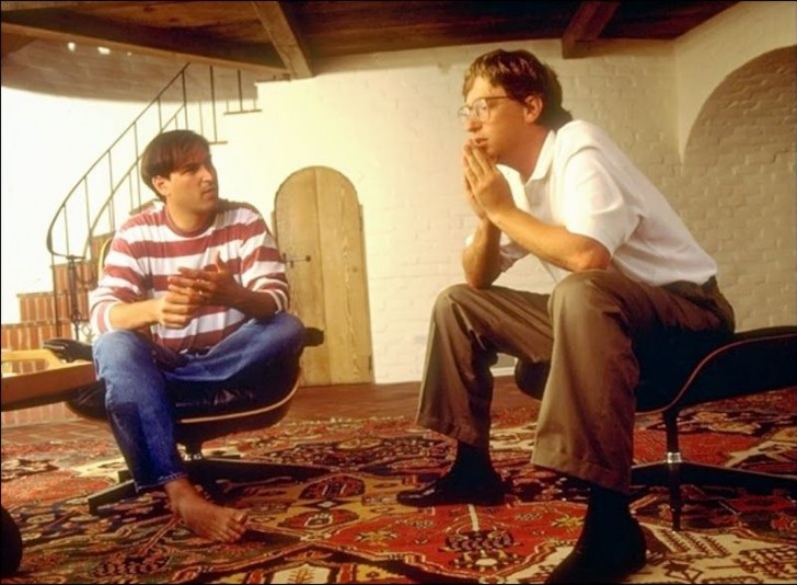 Steve Jobs e Bill Gates nel 1991