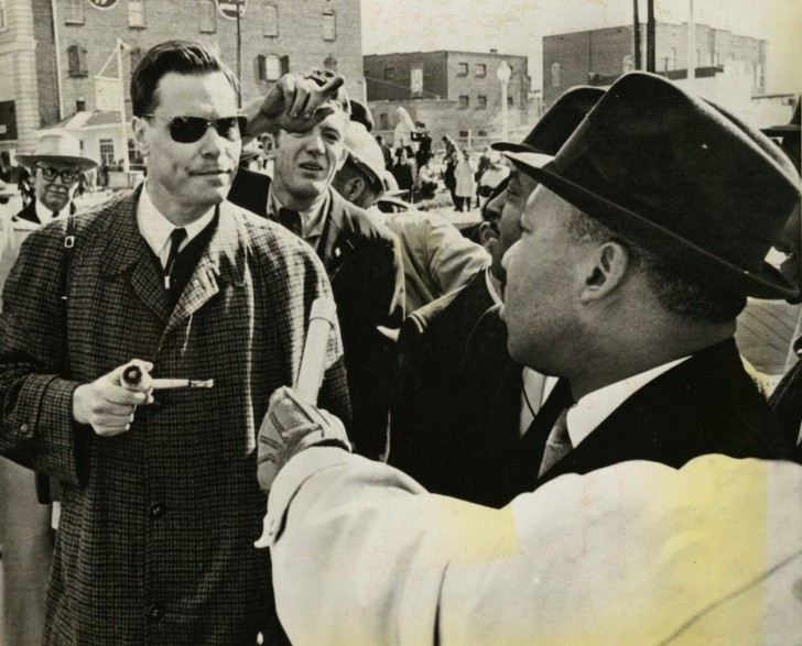 20. George Lincoln Rockwell et Martin Luther King Jr. - 1965.