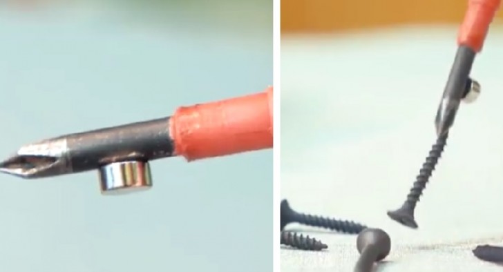 Si no tienen los destornilladores magneticos, pueden aplicar un pequeño iman en proximidad de la punta: en este modo sera mas facil tornillar!