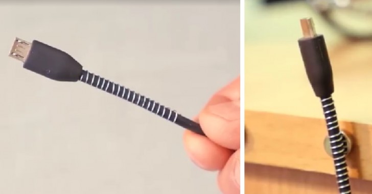 Avvolgete la molla che si trova nei meccanismi delle penne a scatto attorno ad un cavo. Attaccando un magnete al bordo della scrivania, potrete averlo sempre a portata di mano.