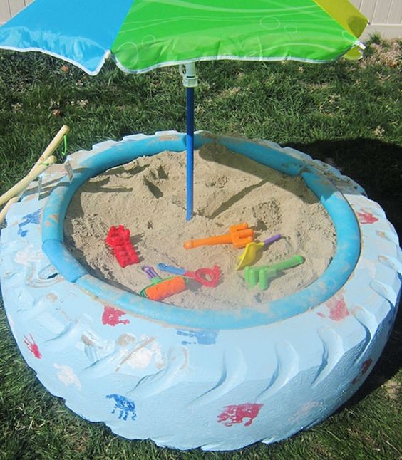 5. Une mini plage où les enfants peuvent jouer.
