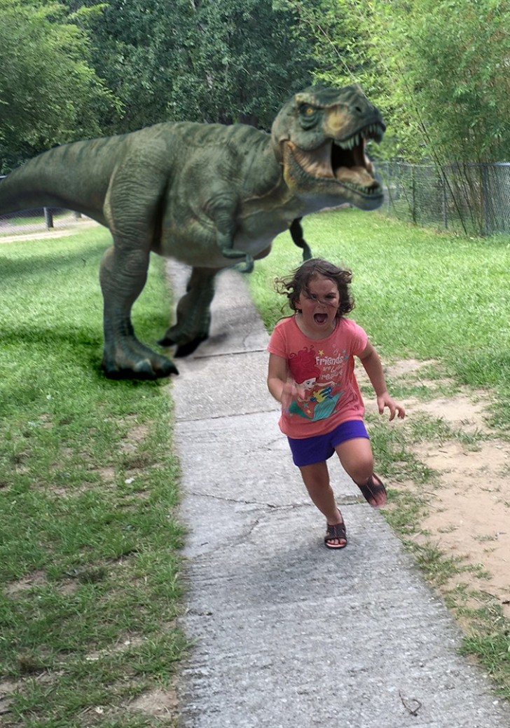Non sapevo ci fossero i T-Rex allo zoo!