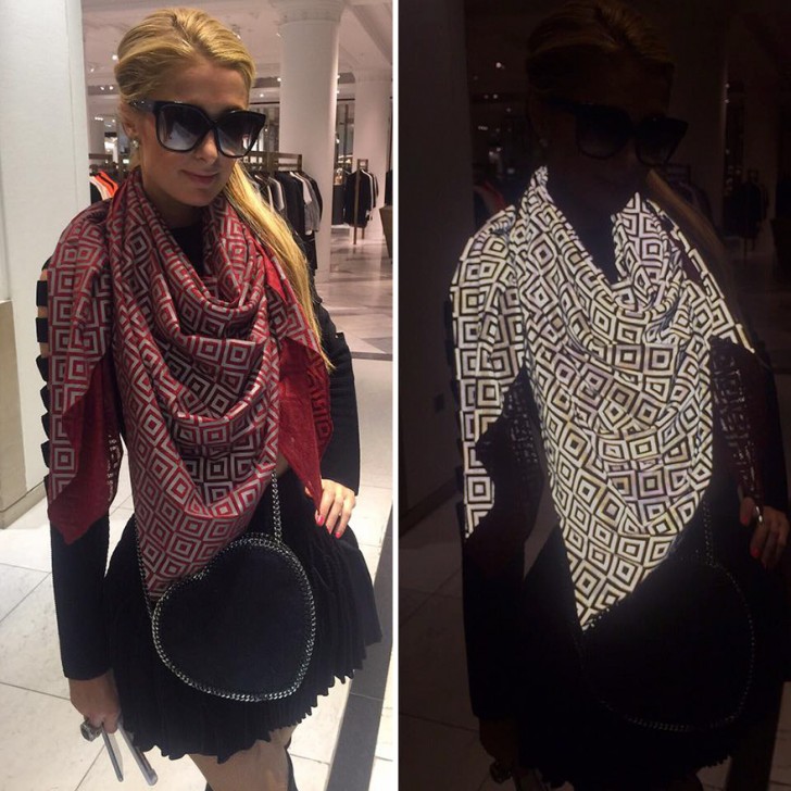 L'écharpe anti-paparazzi est devenue célèbre depuis qu'elle a été vue autour du cou de Paris Hilton.
