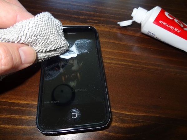 9. Toothpaste helps to remove small scratches from your smartphone screen.