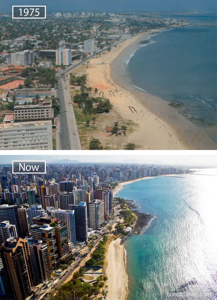 9. In pochi anni la costa di Fortaleza (Brasile) è stata completamente coperta di grattacieli.