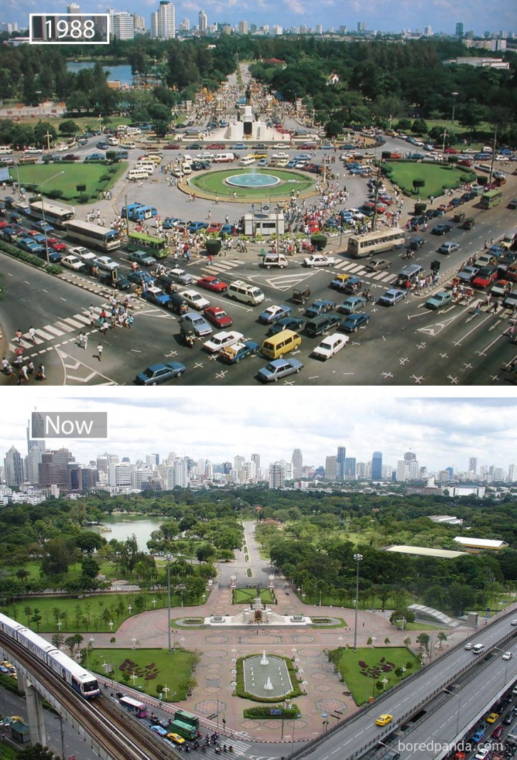 11. Le changement de Bangkok en moins de trente ans.