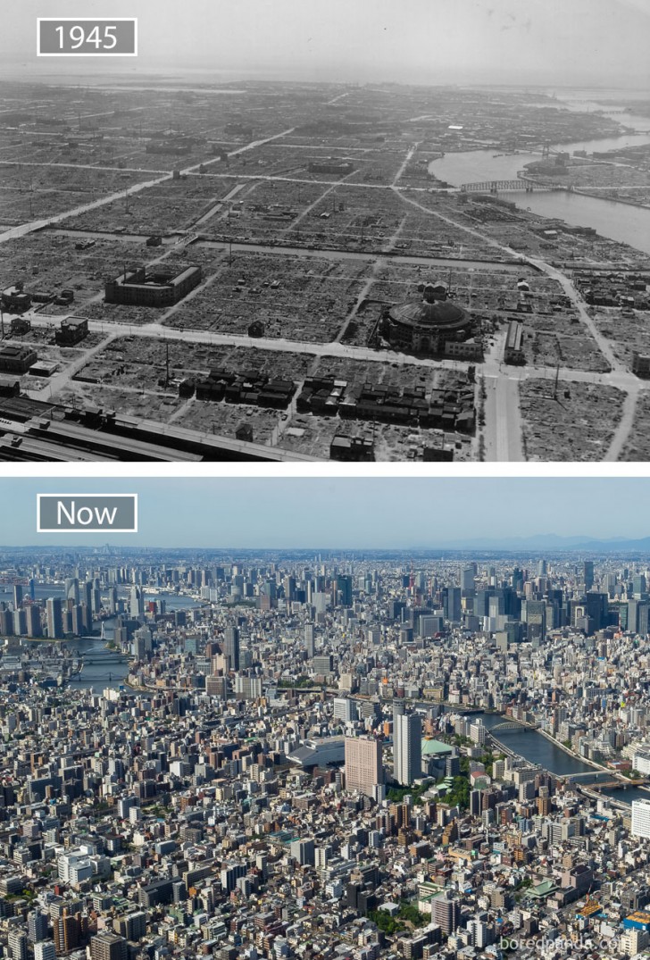 6. Radical changement pour Tokyo de la seconde guerre mondiale jusqu'à nos jours.