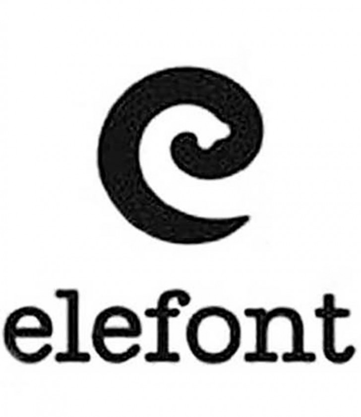14. Mike Erickson a créé le symbole de ce qu'il a appelé 'Elefont', à savoir un type de caractère où le «e» trouve sa place dans la trompe d'un éléphant.