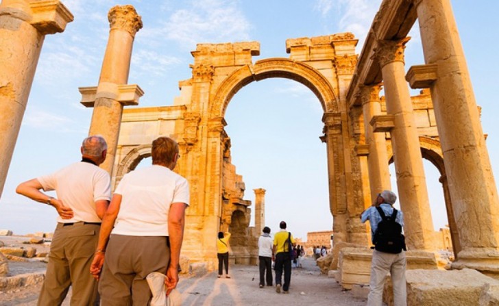 Le site archéologique de la ville de Palmyre, ravagé aujourd'hui par DAECH.