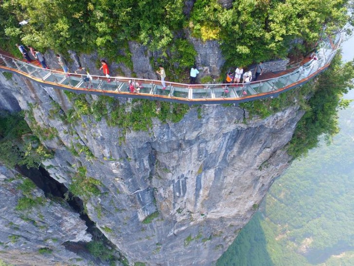 The glass walkway is the third one that has been constructed in this beautiful natural park called Zhangjiajie National Forest Park, which has also been chosen, as the filming location for various famous movies.