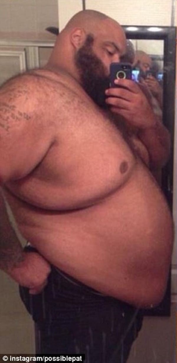 After returning home from an appointment with his doctor he took a picture of himself in a mirror! He hated his body and all those extra pounds that had made him unrecognizable over time.