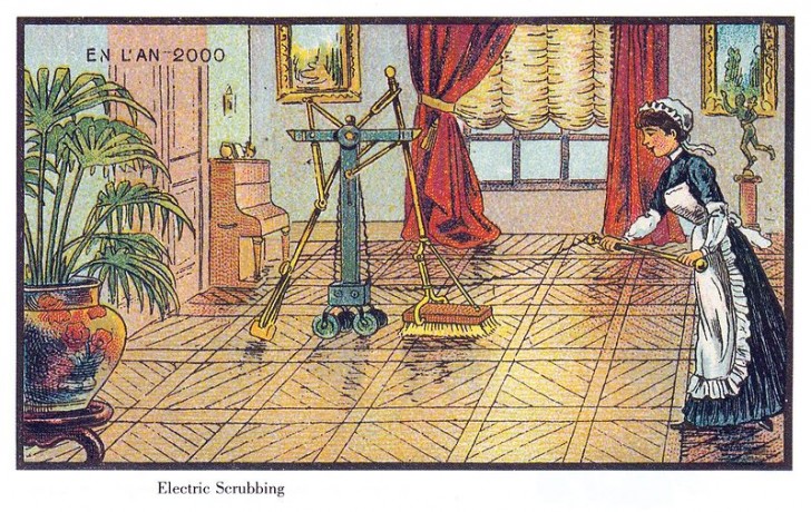 Ein elektrisches Gerät, um Teppiche und Böden zu putzen!