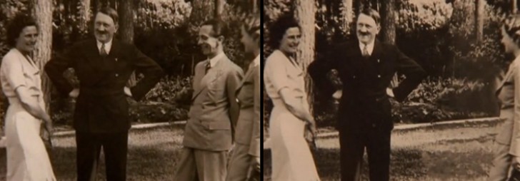 Hitler e Joseph Goebbels erano amici nella vita privata. Il motivo per cui è stato cancellato dalla foto è da ricondursi probabilmente ad un test di fotoritocco. 