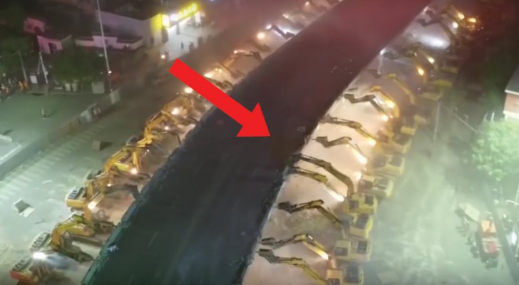 In China here is how they eliminated an overpass in one night!