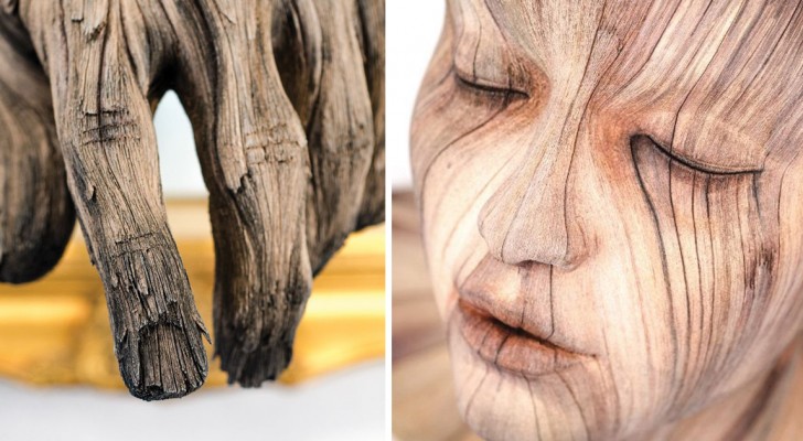 L'apice dell'inganno visivo: questo scultore riesce a trasformare l'argilla in legno