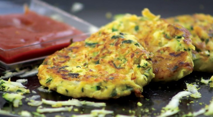 Tasty and easy to make zucchini pancakes!