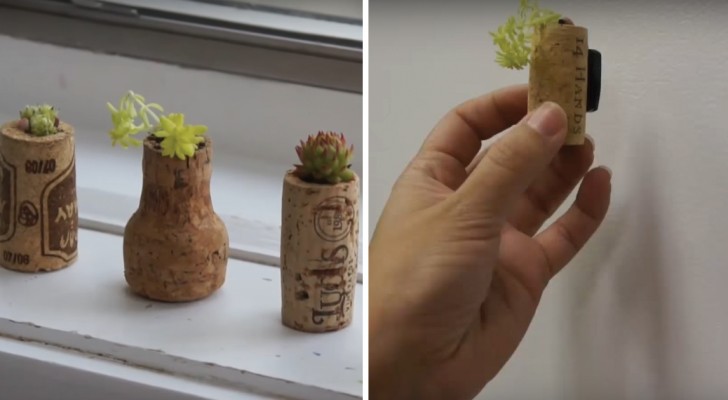 Comment transformer des bouchons de liège en de mignons petits vases à coller sur le réfrigérateur