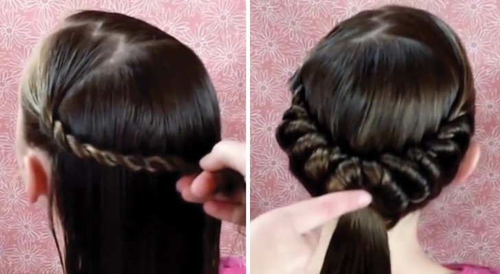 Divide i capelli in ciocche, arrotola con cura e questo è il bellissimo risultato che ottiene