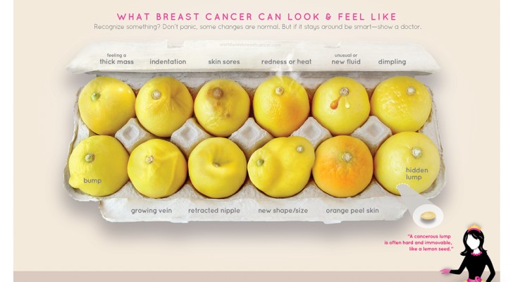 Les citrons qui aident à diagnostiquer le cancer du sein: les observer attentivement peut vous sauver la vie