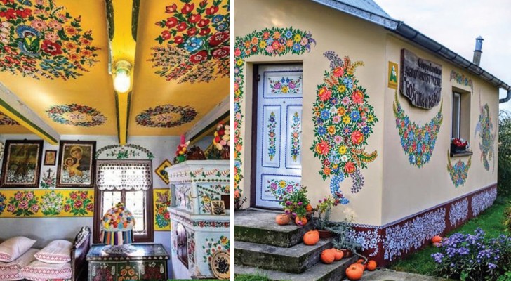 Le village polonais entièrement recouvert de motifs floraux: l'origine de la tradition est pleine de surprise