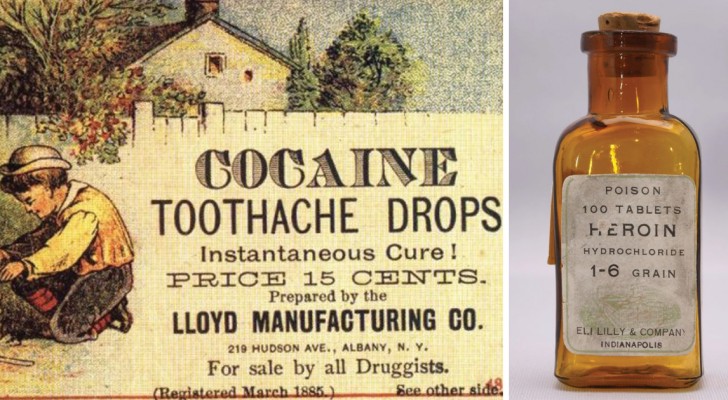 13 publicités de drogues dures qui autrefois étaient utilisées comme médicament