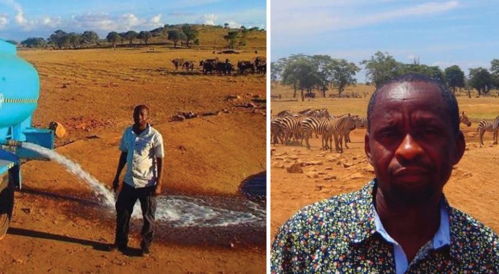 deze man legt elke dag tientallen kilometers af in de afrikaanse hitte om dieren van de droogte te redden