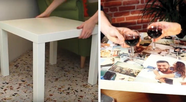 Colla e fotografie: come trasformare il tavolino da caffè IKEA in pochi passaggi