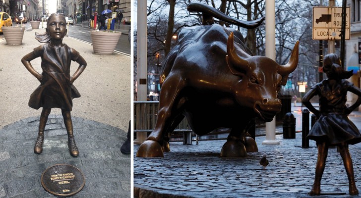 Une petite fille "défie" le taureau de Wall Street: la nouvelle statue de New York revendique la force des femmes