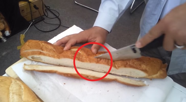 Cut your baguette using an "ultrasound" knife?! Wow!