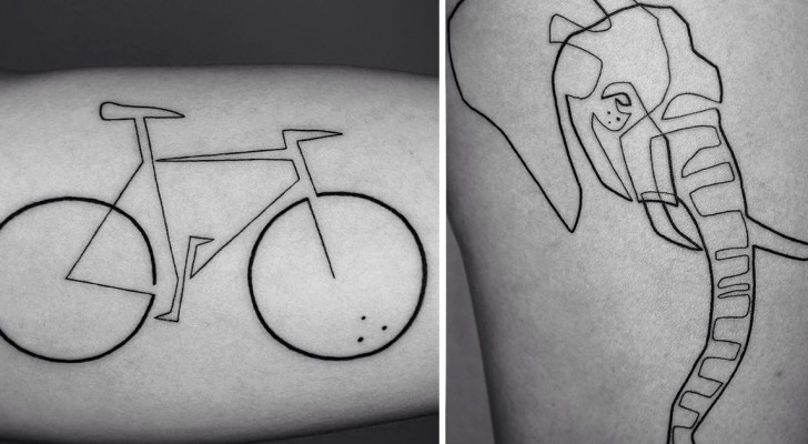 Ces tatouages sont créés avec une seule ligne, mais leur beauté va au-delà de toutes attentes