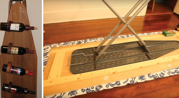 Desde una mesa de altura regulable a un comodo portabotellas: 6 modos de reutilizar la tabla de planchar