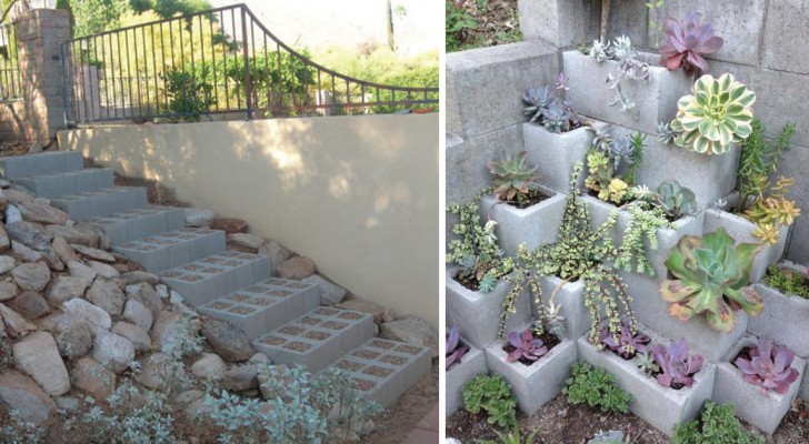 De la casa al jardin, aqui 15 modos geniales para utilizar los bloques de cemento en el bricolage