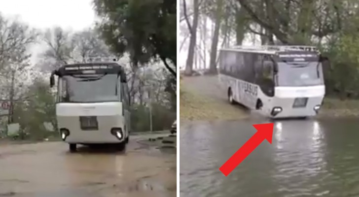 Sie starten auf der Straße aber landen dann im Wasser: steigen wir nun in einen wirklich besonderen Bus 